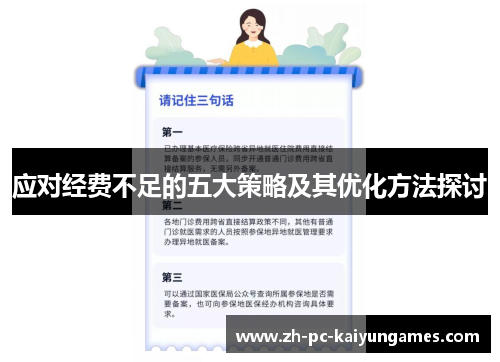 应对经费不足的五大策略及其优化方法探讨