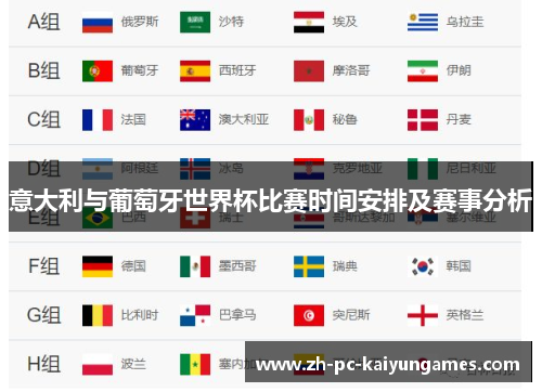 意大利与葡萄牙世界杯比赛时间安排及赛事分析