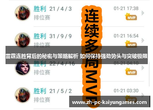 雷霆连胜背后的秘密与策略解析 如何保持强劲势头与突破极限 雷霆连胜背后的秘密与策略解析 如何保持强劲势头与突破极限